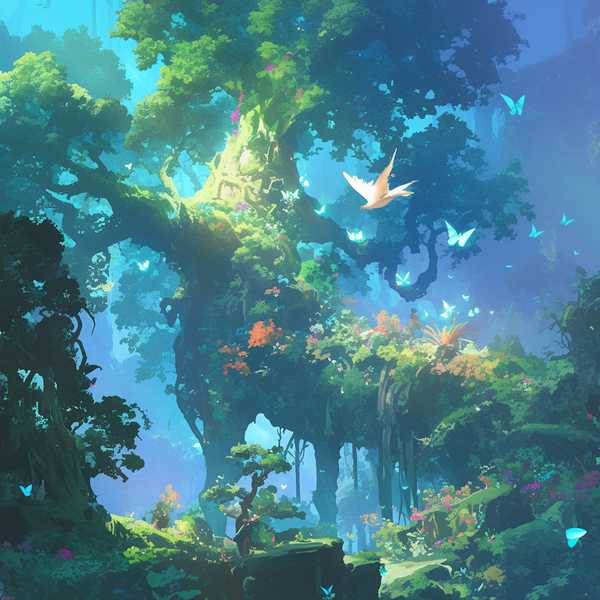 Ancient Forest Oil Painting-Dream Tree 9